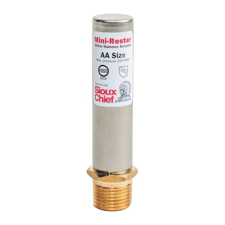 Sioux Chief Sioux Chief MiniRester 1/2 in. MIP in. X 1/2 in. D Closed in. Copper Water Hammer Arrester 1 pk 660-G2